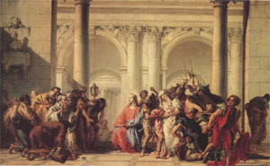 Giovanni Battista Tiepolo Christ with the Woman Taken in Adultery (mk05)